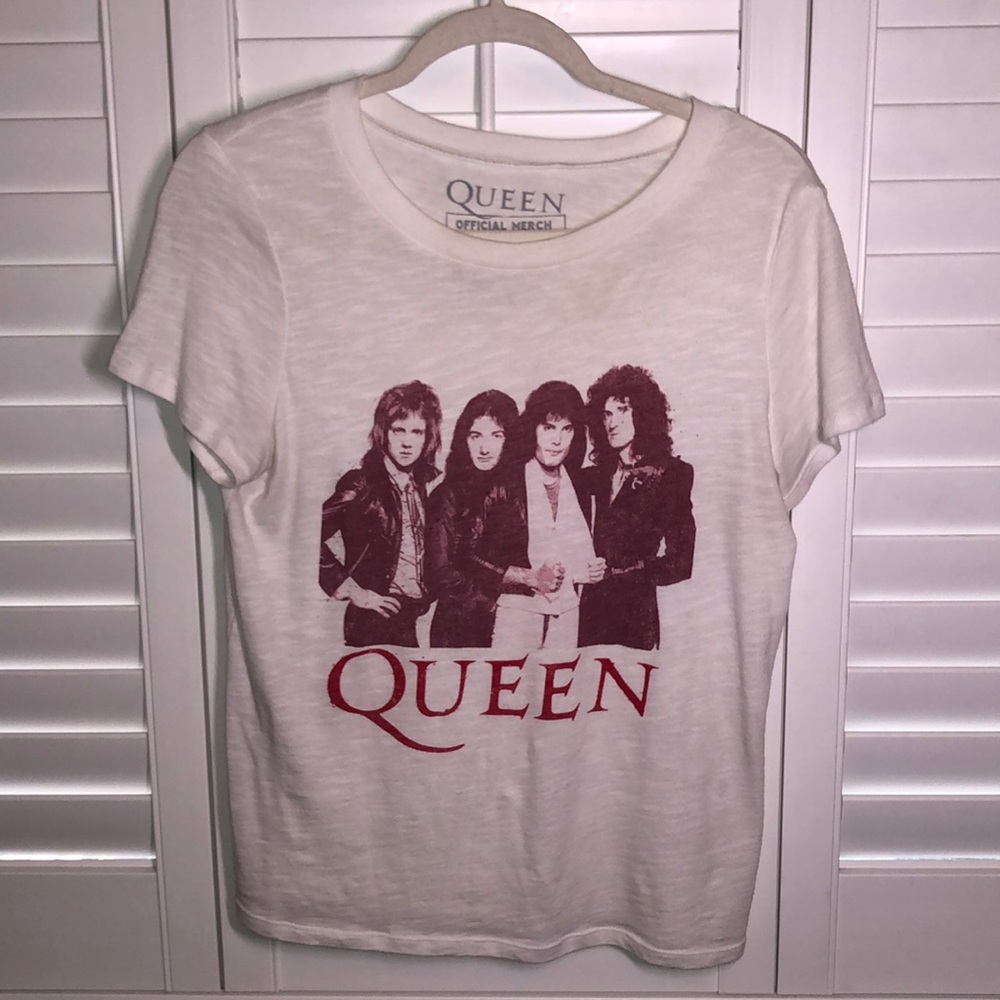 Women’s White Queen Band Tee Shirt